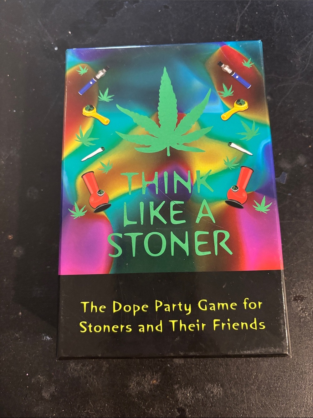 Think Like a Stoner Party Card Game - Rainbow Green